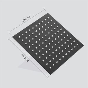 Square shower arm and rose